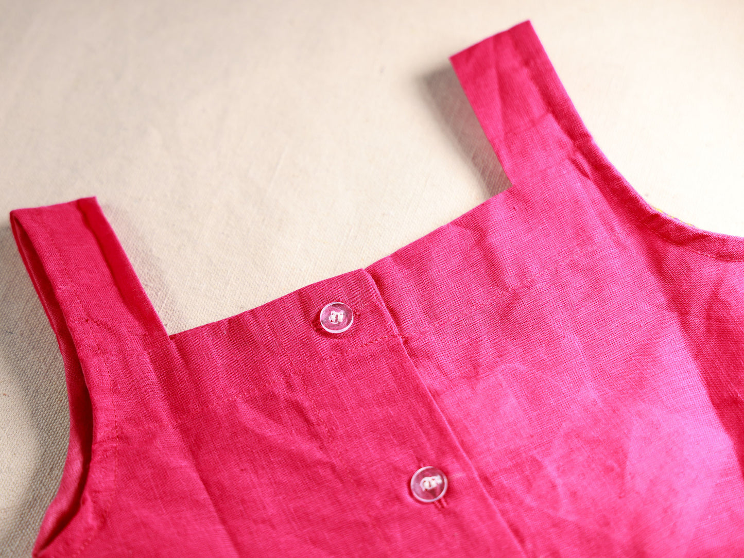 Rani Colour Shoulder Strip Border Cotton Frock