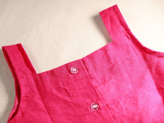 Rani Colour Shoulder Strip Border Cotton Frock