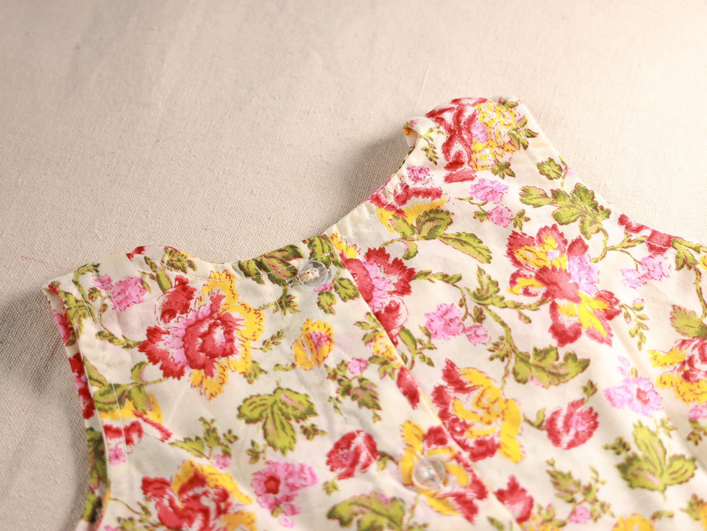 Floral White Base Summer Frock