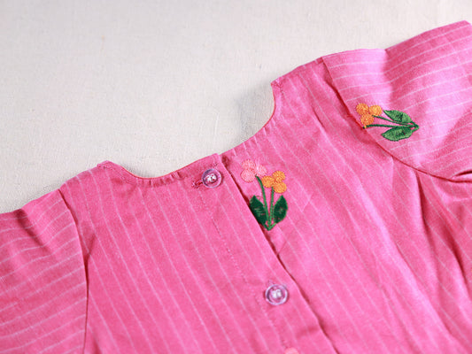 Rani Colour Embroidery Cotton Lining Frock