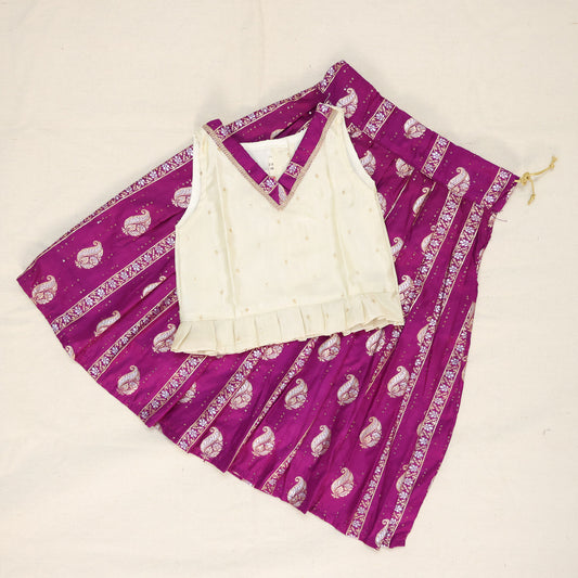 Purple Silk Parkar Polka