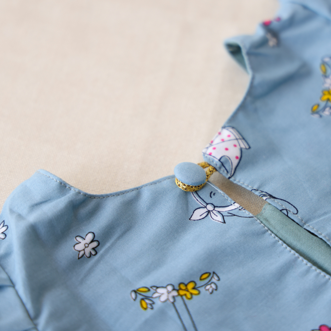 A-Line Grey Cotton Frock