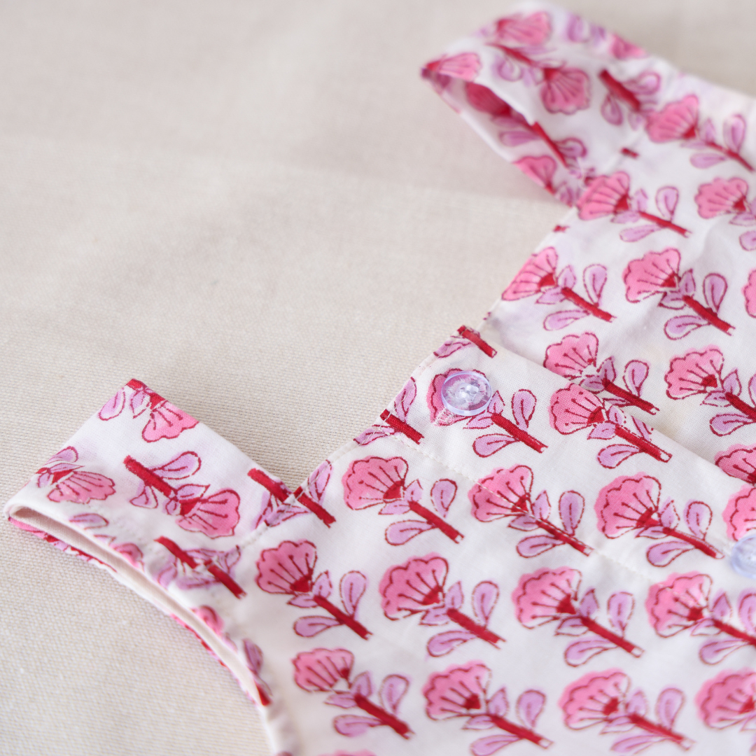 Pink Handblock Print Frock