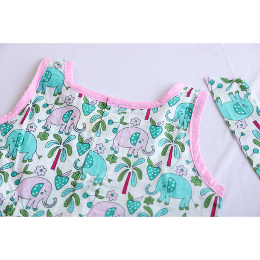 Elephant Print Cotton Frock