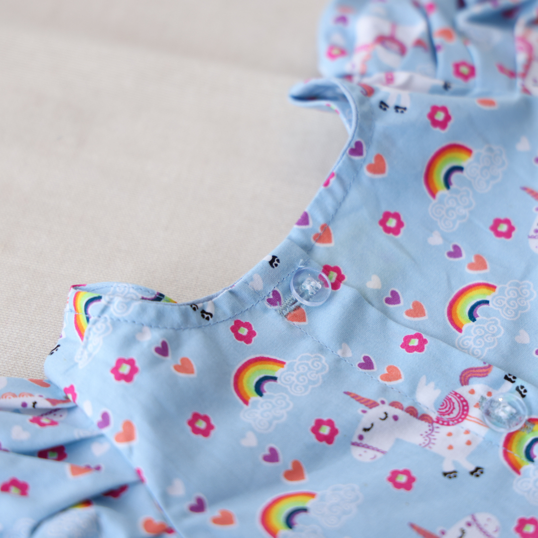 Beautiful Unicorn print Cotton Frock