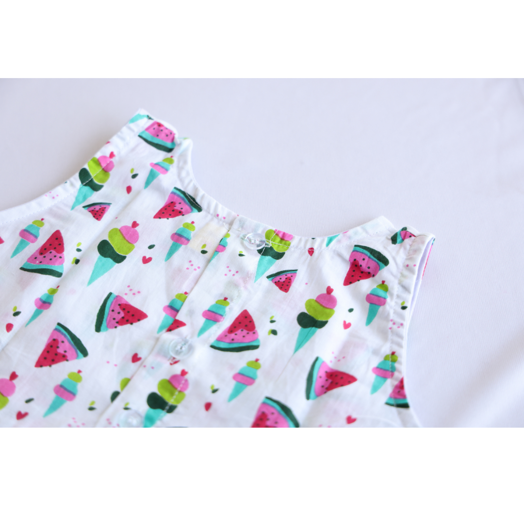 Watermelon Print Cotton Frock
