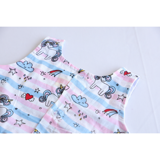 Unicorn Print Cotton Frock