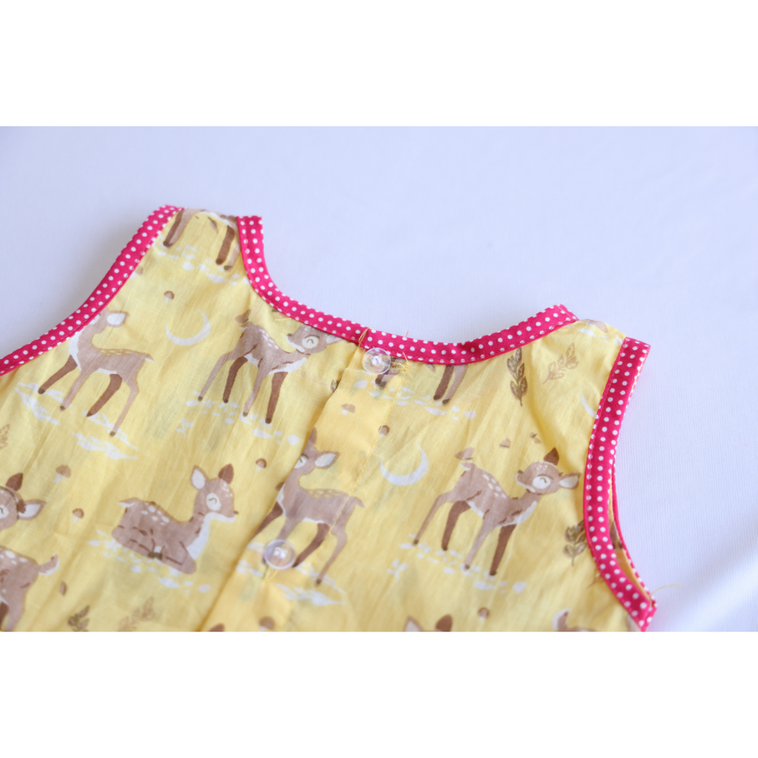Deer Print Cotton Frock