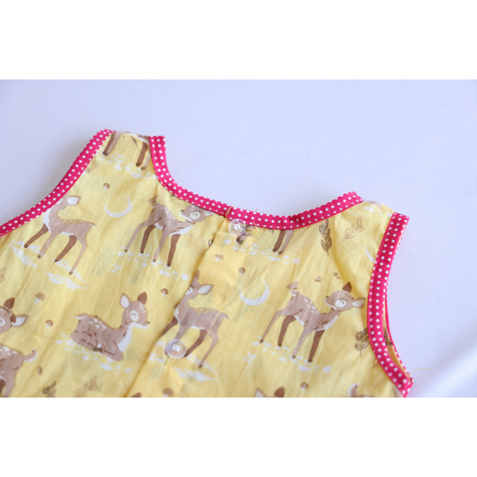 Deer Print Cotton Frock