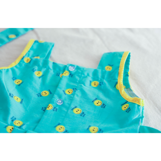 Smiley Print Cotton Frock