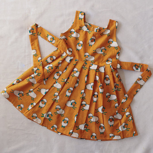 Sheep Print Cotton Frock