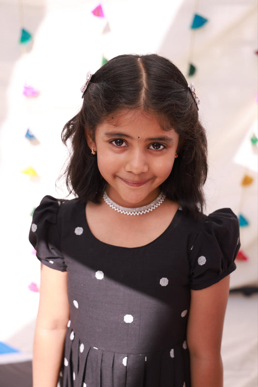 Handloom Cotton Balloon Sleeve