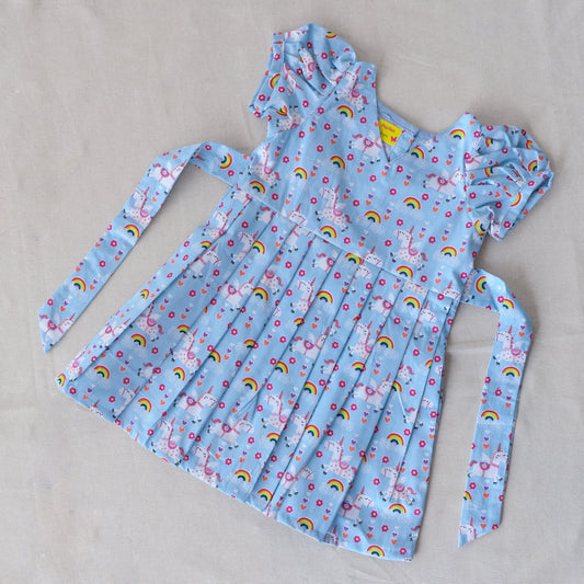 Beautiful Unicorn print Cotton Frock
