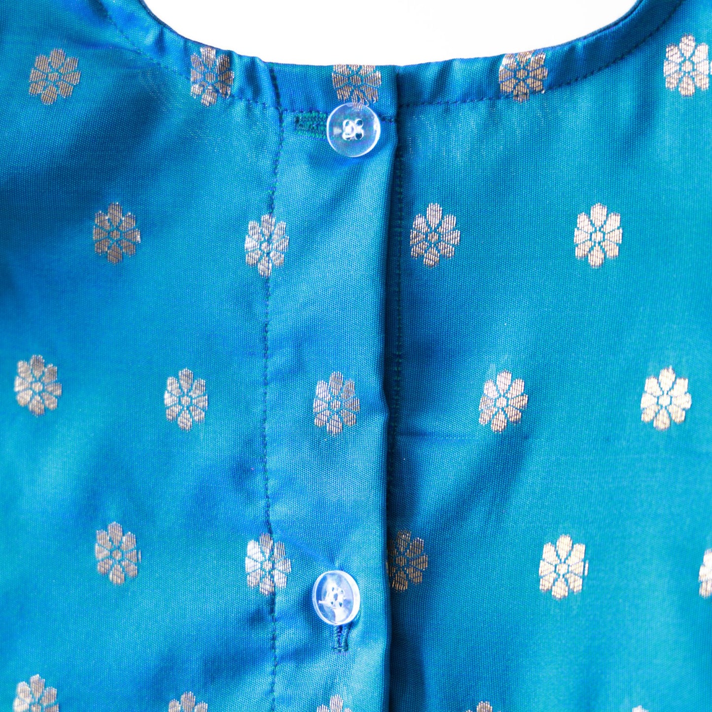 Chintamani Paithani Border Balloon Sleeves Frock