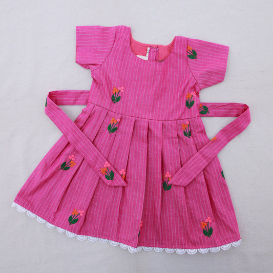 Rani Colour Embroidery Cotton Lining Frock