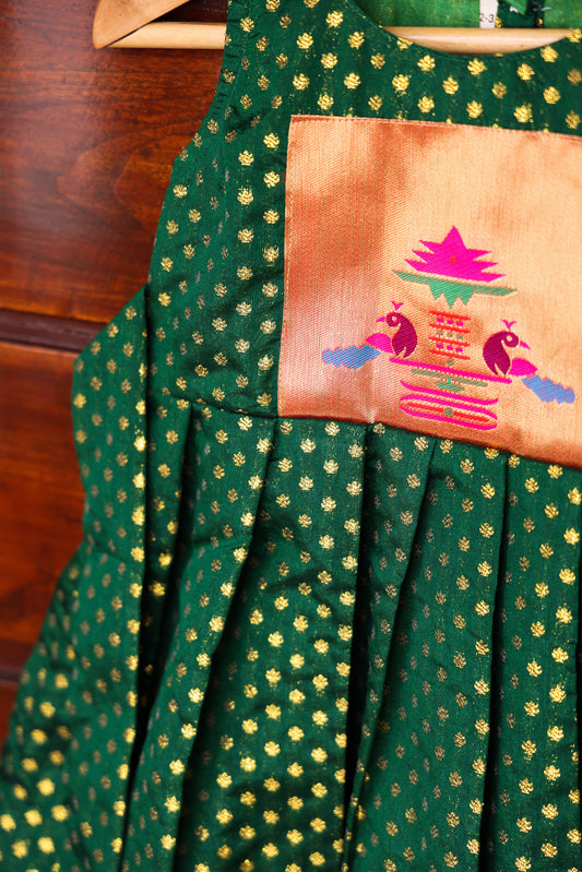 Chanderi Green Paithani
