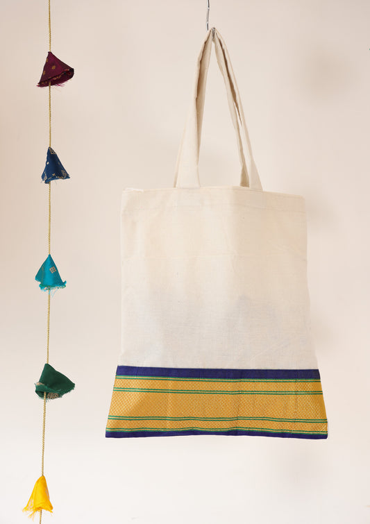 Navy Blue Kaath Tote Bag