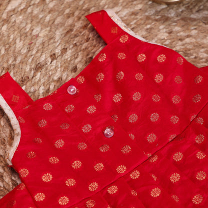 Red Shoulder Strip Frock