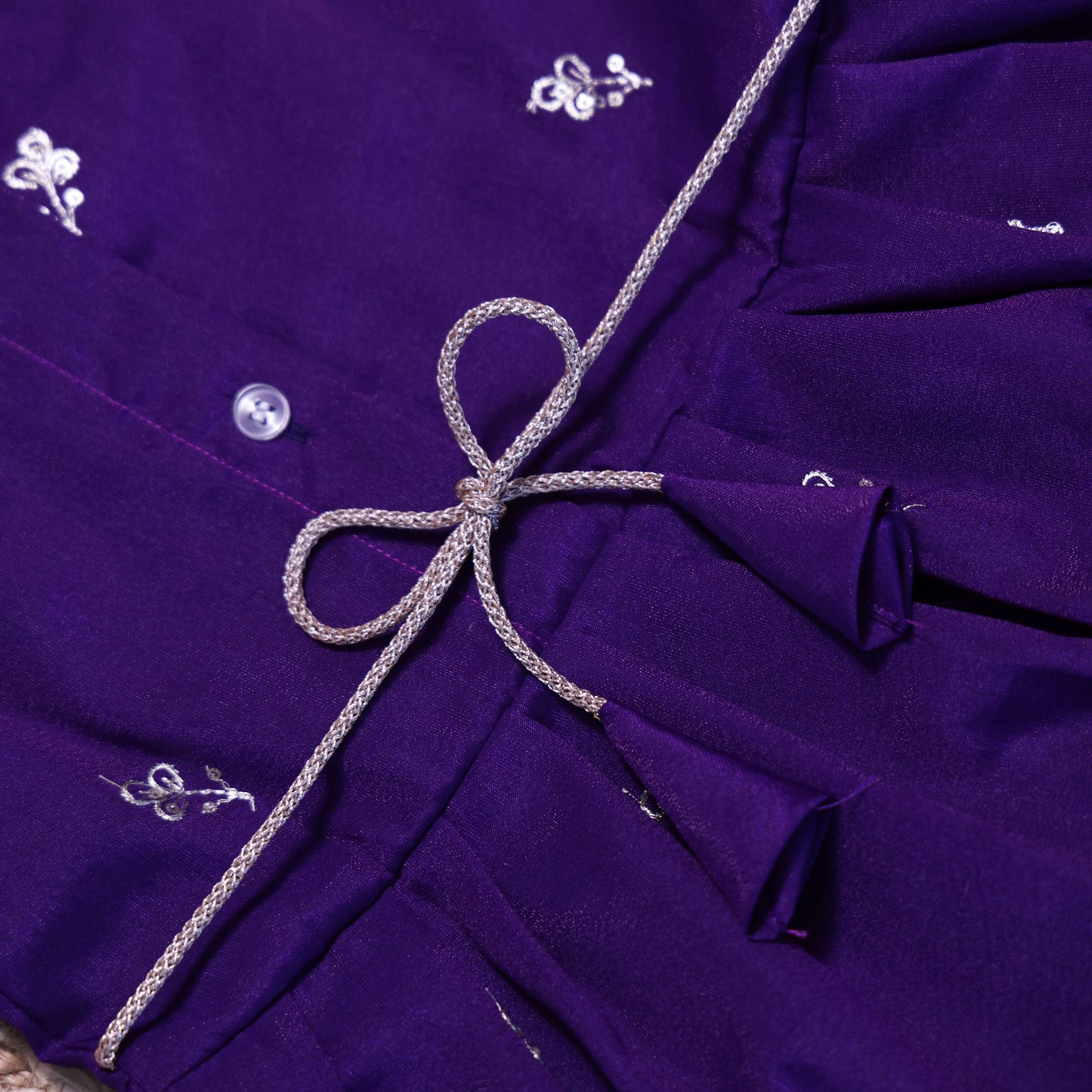 Purple Co-ord Set with Silver Border