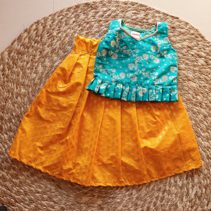 Yellow-Rama Green Parkar Polka