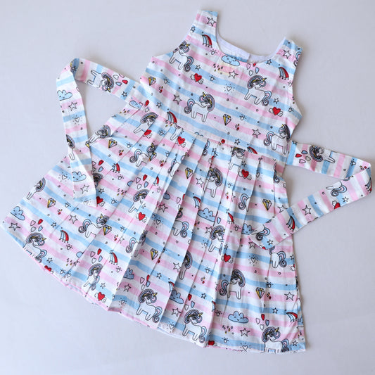 Unicorn Print Cotton Frock