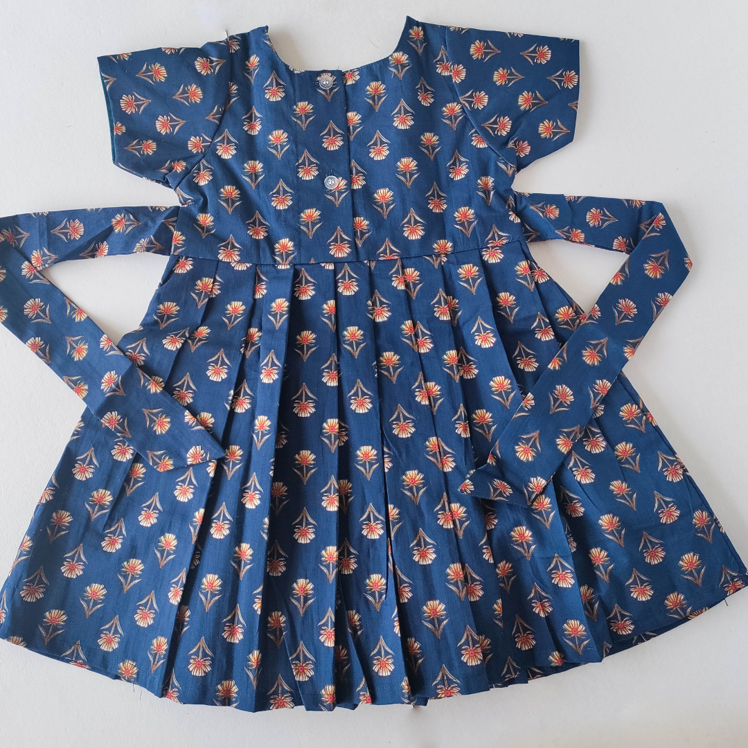 Navy Blue Cotton Frock