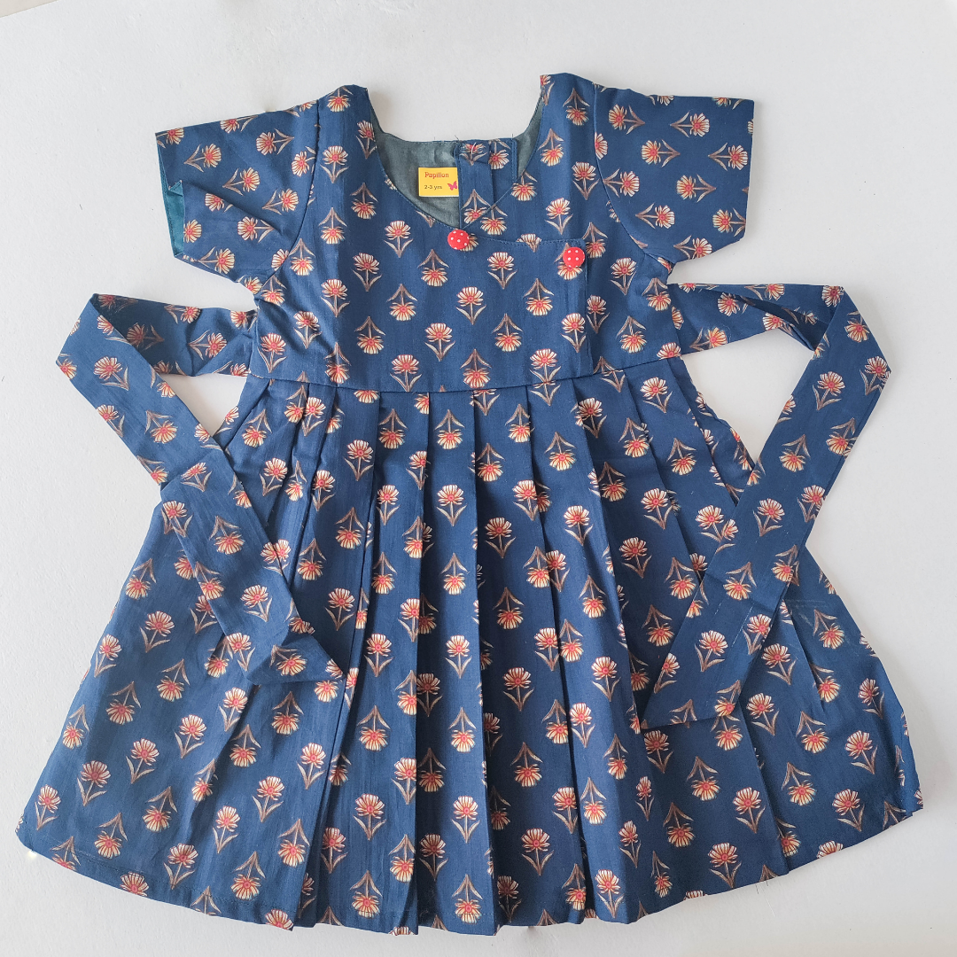 Navy Blue Cotton Frock