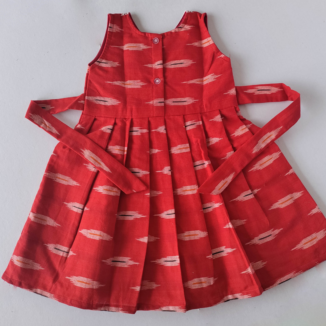 Red Ikat Frock