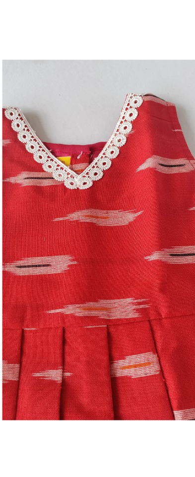 Red Ikat Frock