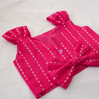 Pink-Blue Parkar Polka