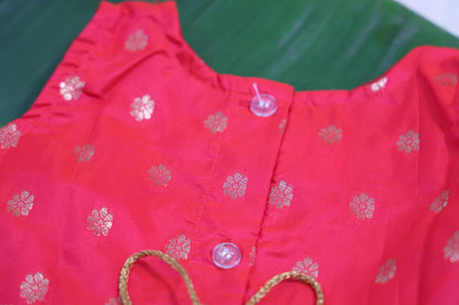 Reddish Rani Pink Paithani Co-ord Set