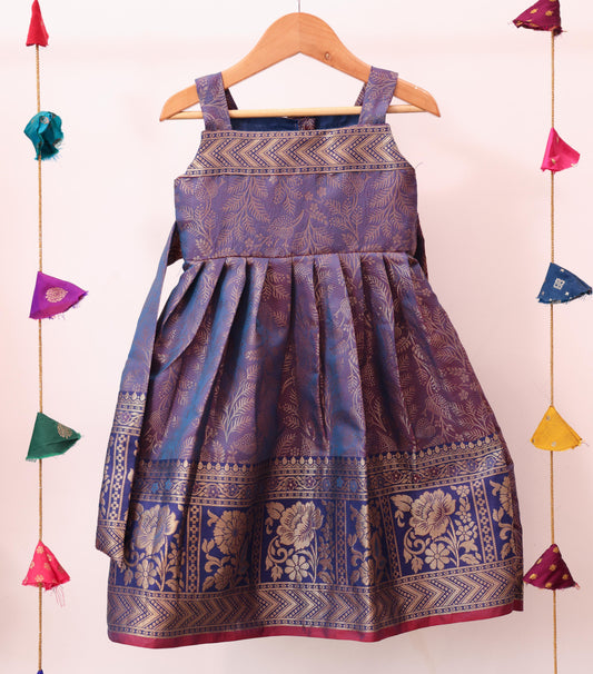 Blueish Grey Long Frock