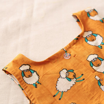 Sheep Print Cotton Frock