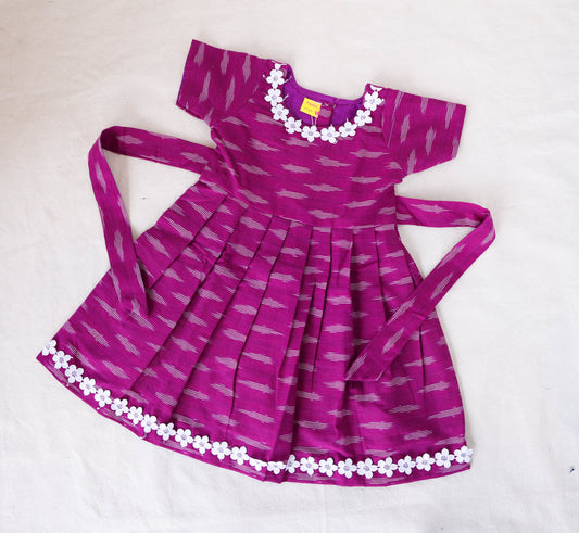 Purple Ikat Frock